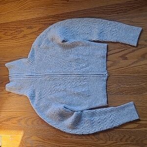 Zipper Front Cropped Sweater